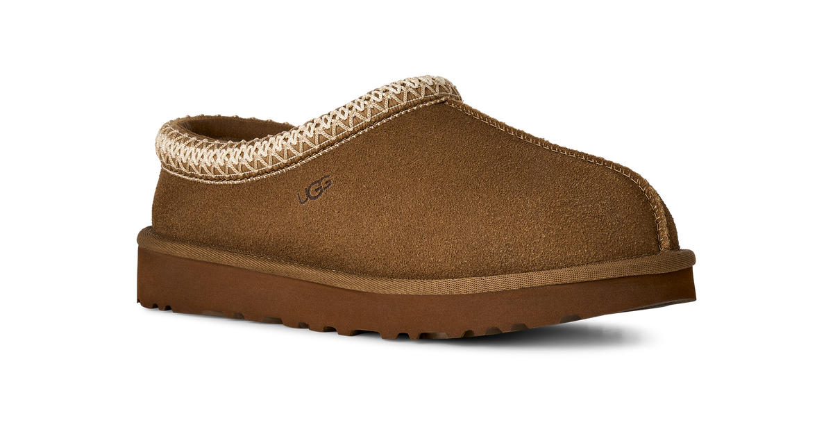 UGG Tasman II Womens Slippers — Light Bronze Suede