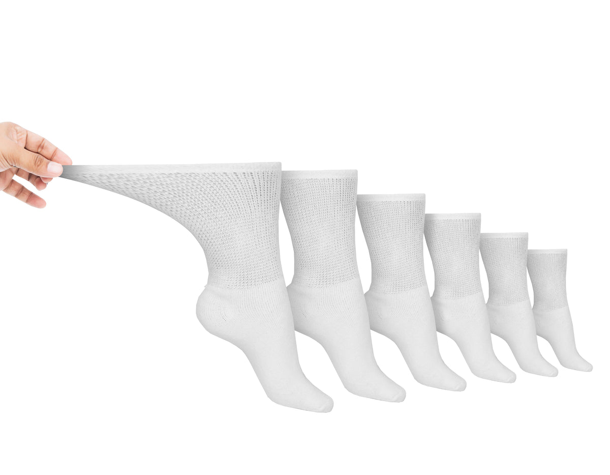 Men's Cotton Diabetic Crew Socks (6 Pair) – product view 1
