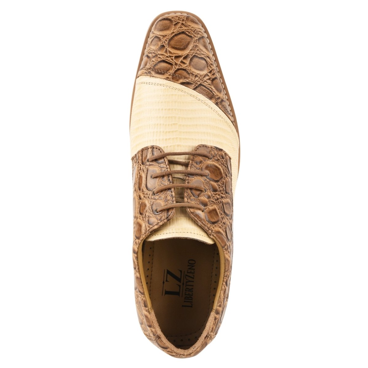 Liberty Zeno Lucky mens oxford croco lizard print casual shoes