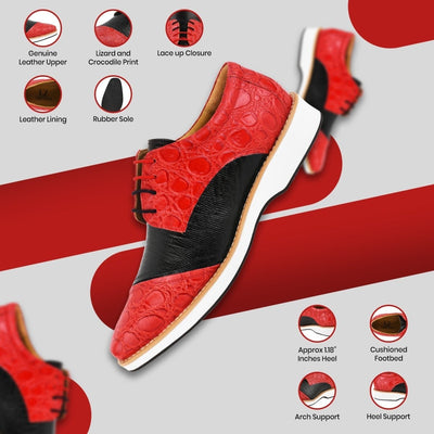 Liberty Zeno Lucky mens oxford croco lizard print casual shoes
