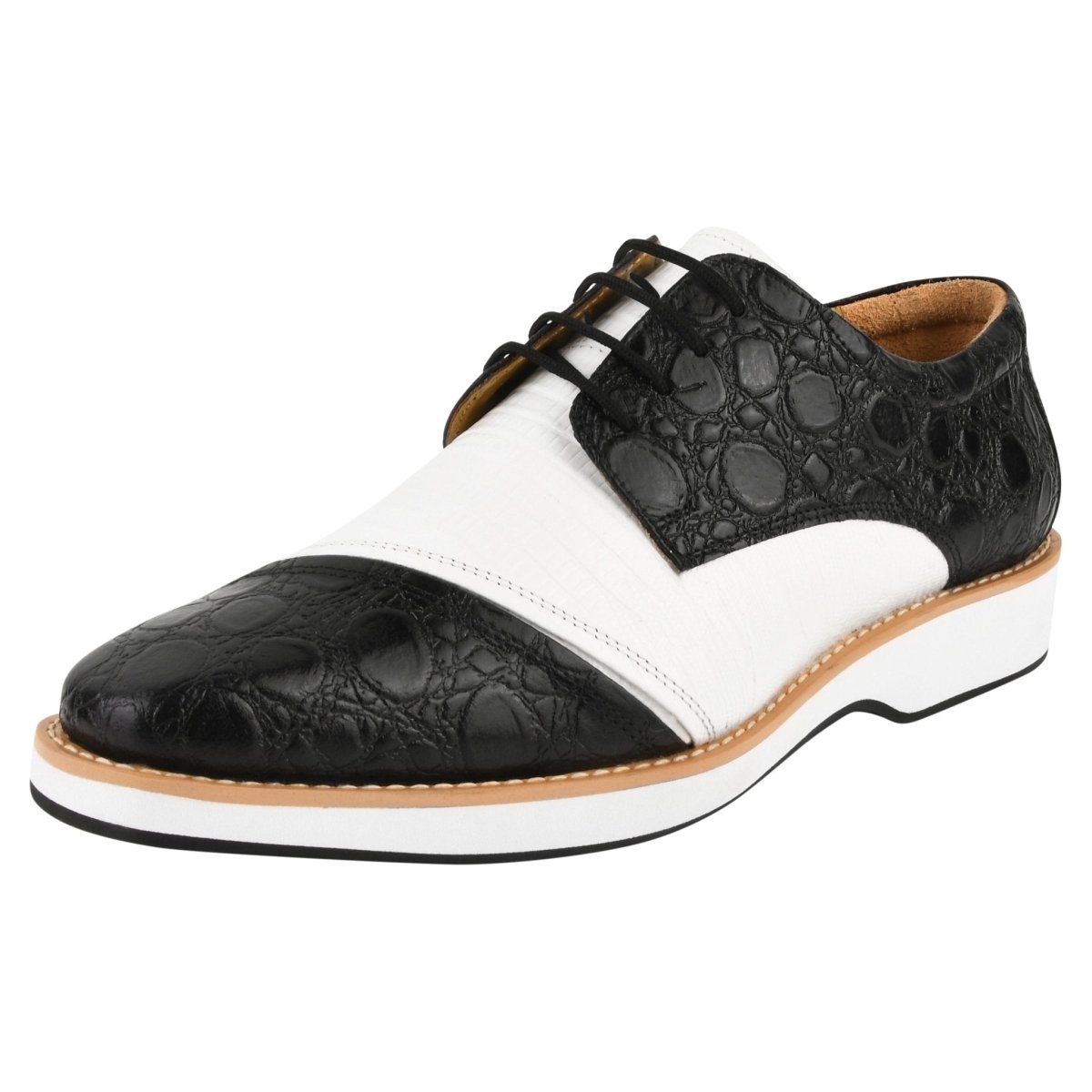 Liberty Zeno Lucky mens oxford croco lizard print casual shoes