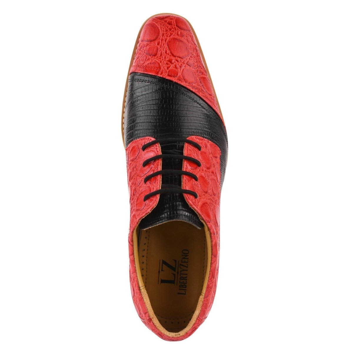 Liberty Zeno Lucky mens oxford croco lizard print casual shoes