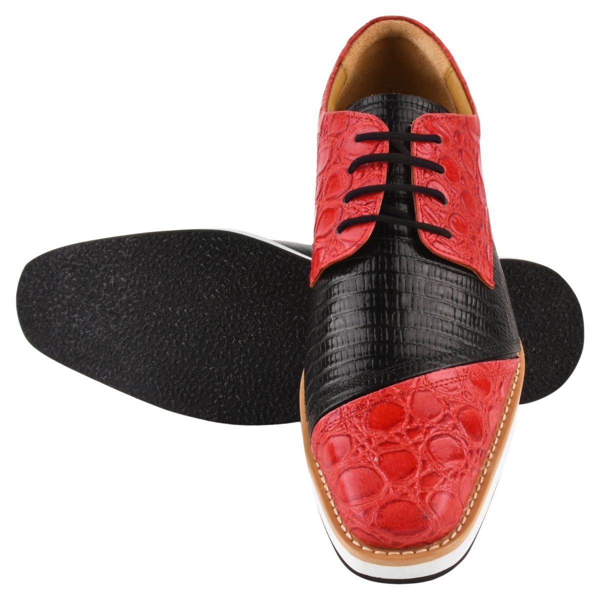 Liberty Zeno Lucky mens oxford croco lizard print casual shoes