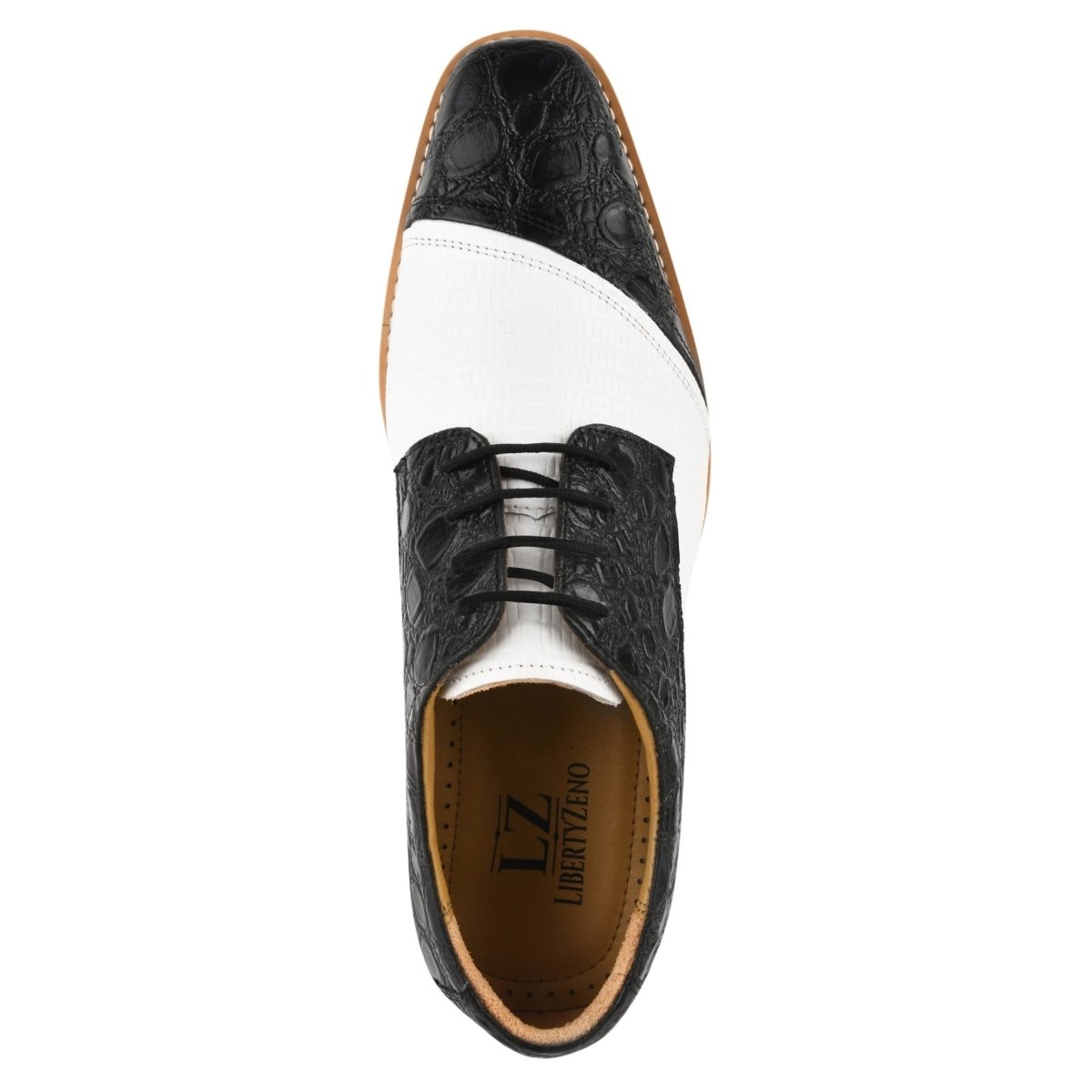 Liberty Zeno Lucky mens oxford croco lizard print casual shoes