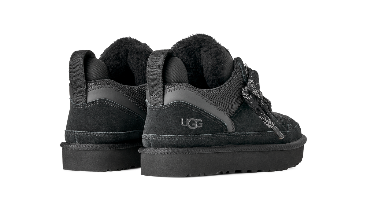 UGG Lowmel Womens Sneakers (1144032) — Black Suede Low-Top