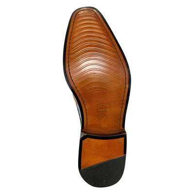 Liberty Zeno Macon Leather and Suede Crocodile Printed Oxford Dress Shoes