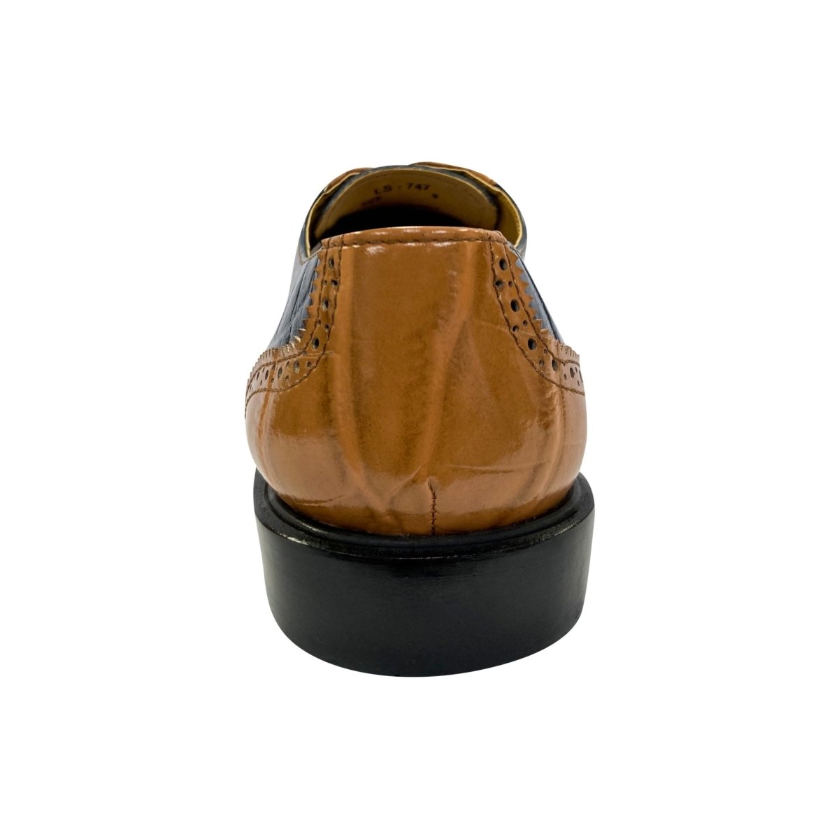 Liberty Zeno Macon Leather and Suede Crocodile Printed Oxford Dress Shoes