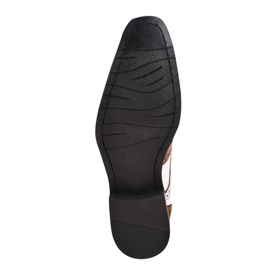 Liberty Zeno Macon Leather and Suede Crocodile Printed Oxford Dress Shoes