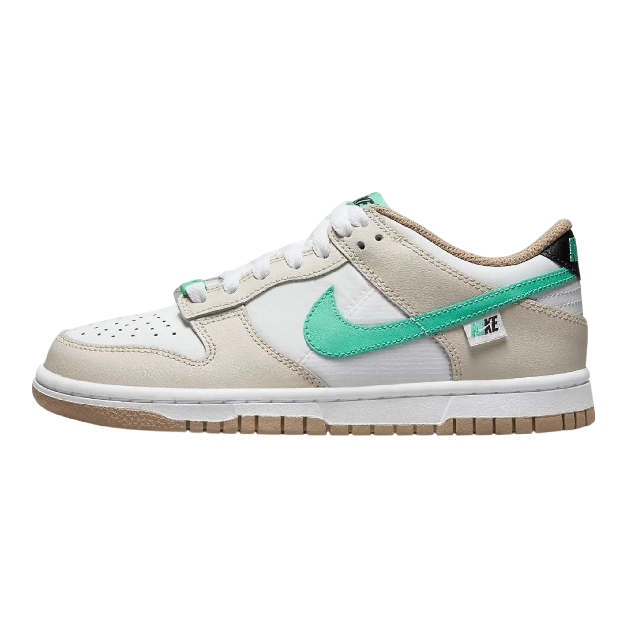 Nike Dunk Low Big Kids' (GS) Sneakers — Split White/Tan/Mint Low-Top