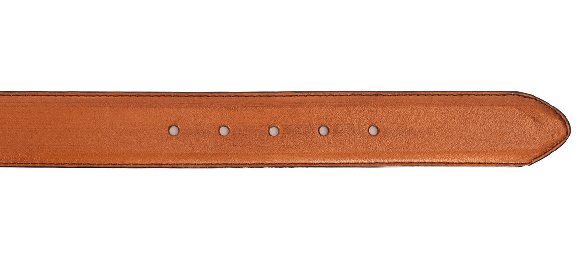 Vinci Leather The Maratea Tan & Navy Leather Belt – product view 4