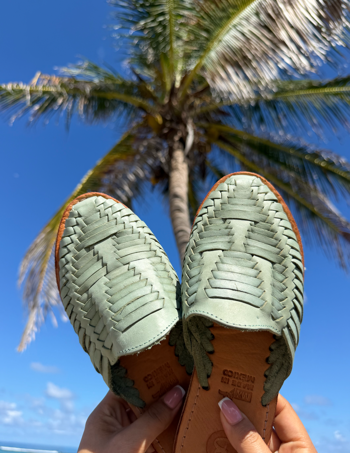 Bottomless Co. Marbella Huarache Slip-On Teal – product view 6