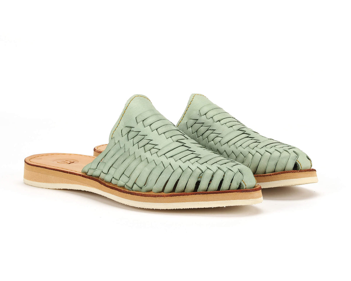 Bottomless Co. Marbella Huarache Slip-On Teal – product view 2
