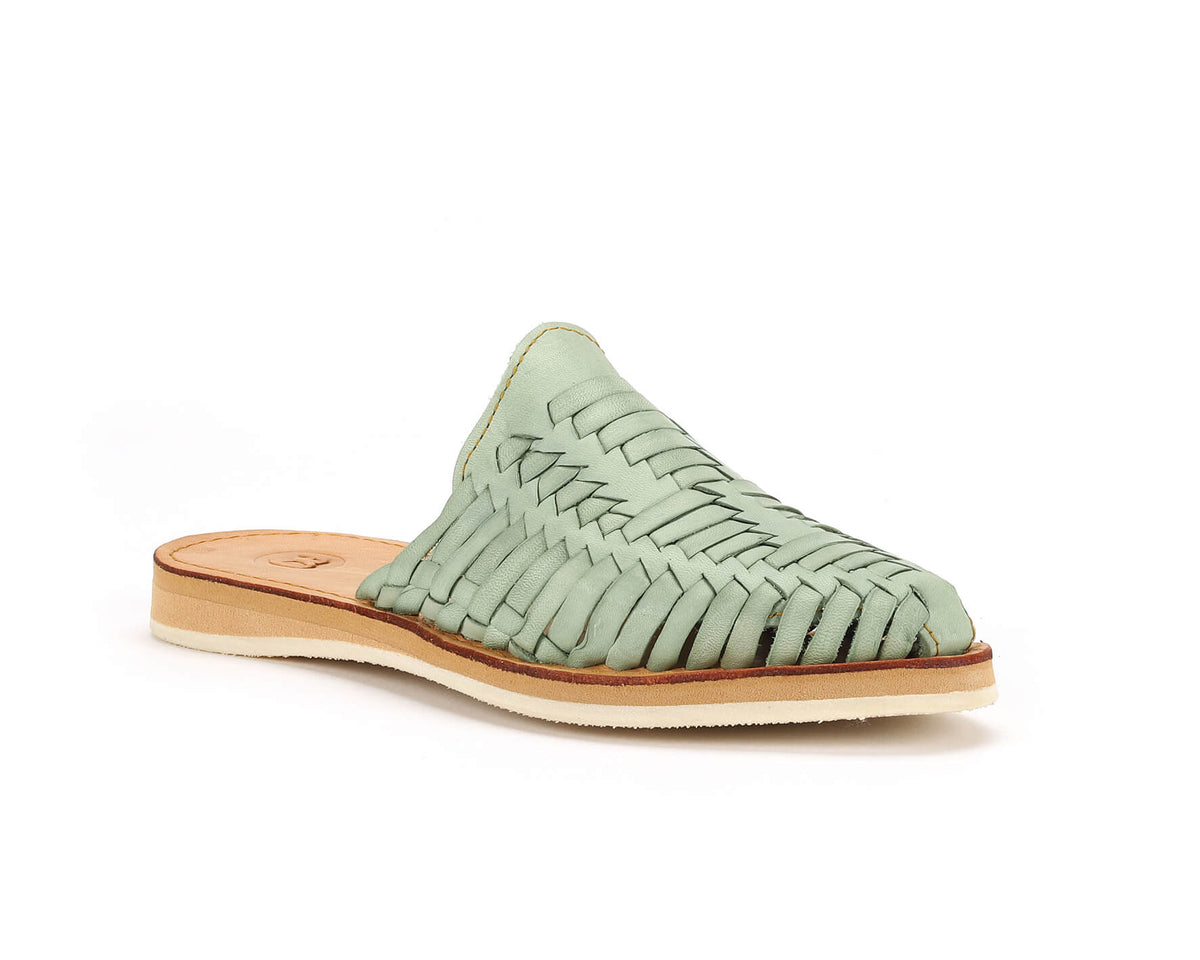 Bottomless Co. Marbella Huarache Slip-On Teal – product view 1
