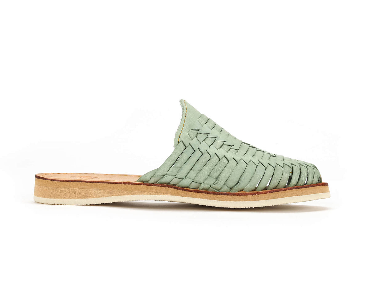 Bottomless Co. Marbella Huarache Slip-On Teal – product view 3