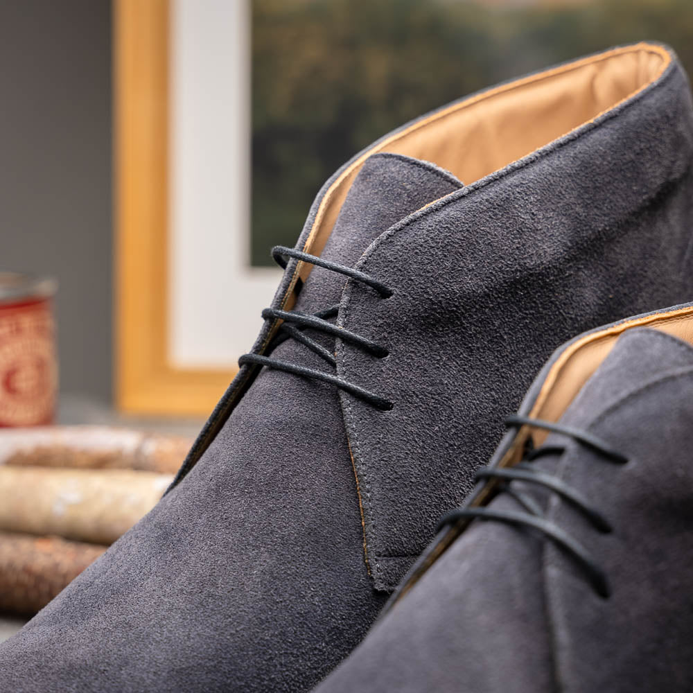 Zelli Italia Men's 46-592-GRY MARCO Suede Calfskin Chukka Boot Grey