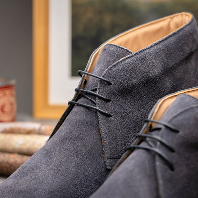 Zelli Italia Men's 46-592-GRY MARCO Suede Calfskin Chukka Boot Grey
