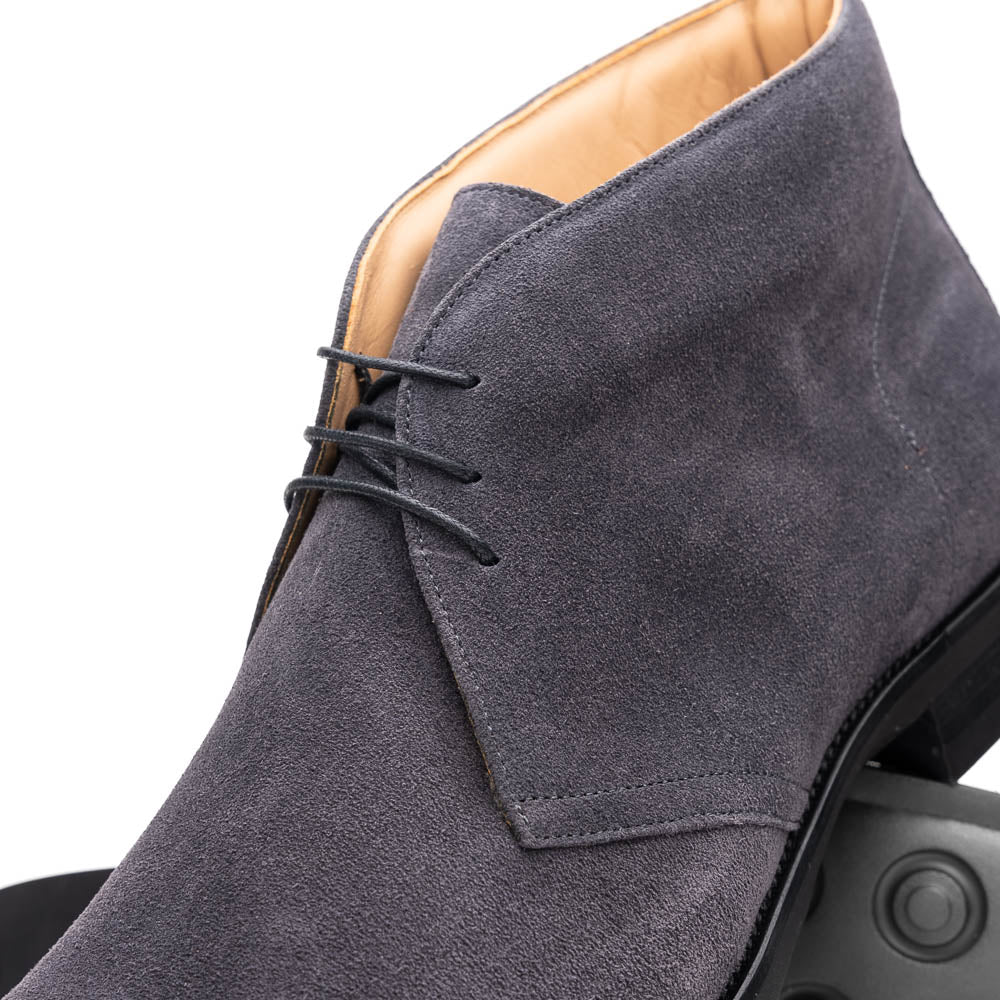 Zelli Italia Men's 46-592-GRY MARCO Suede Calfskin Chukka Boot Grey