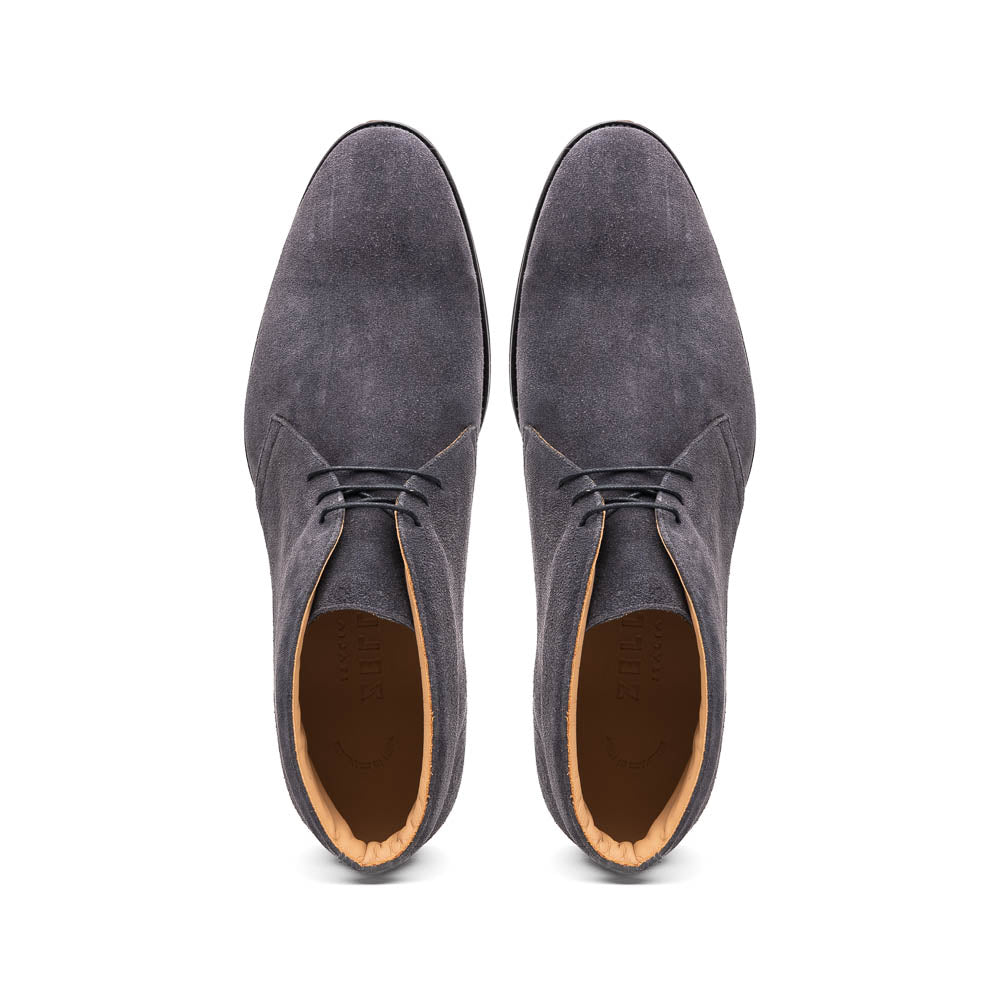 Zelli Italia Men's 46-592-GRY MARCO Suede Calfskin Chukka Boot Grey