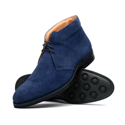 Zelli Italia Men's 46-592-NVY MARCO Suede Calfskin Chukka Boot, Navy