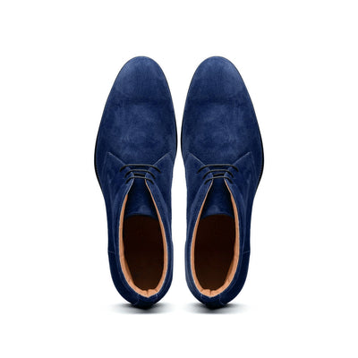 Zelli Italia Men's 46-592-NVY MARCO Suede Calfskin Chukka Boot, Navy