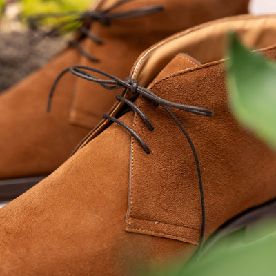 Zelli Italia Men's 46-592-TOB MARCO Suede Calfskin Chukka Boot, Tobacco
