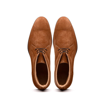 Zelli Italia Men's 46-592-TOB MARCO Suede Calfskin Chukka Boot, Tobacco