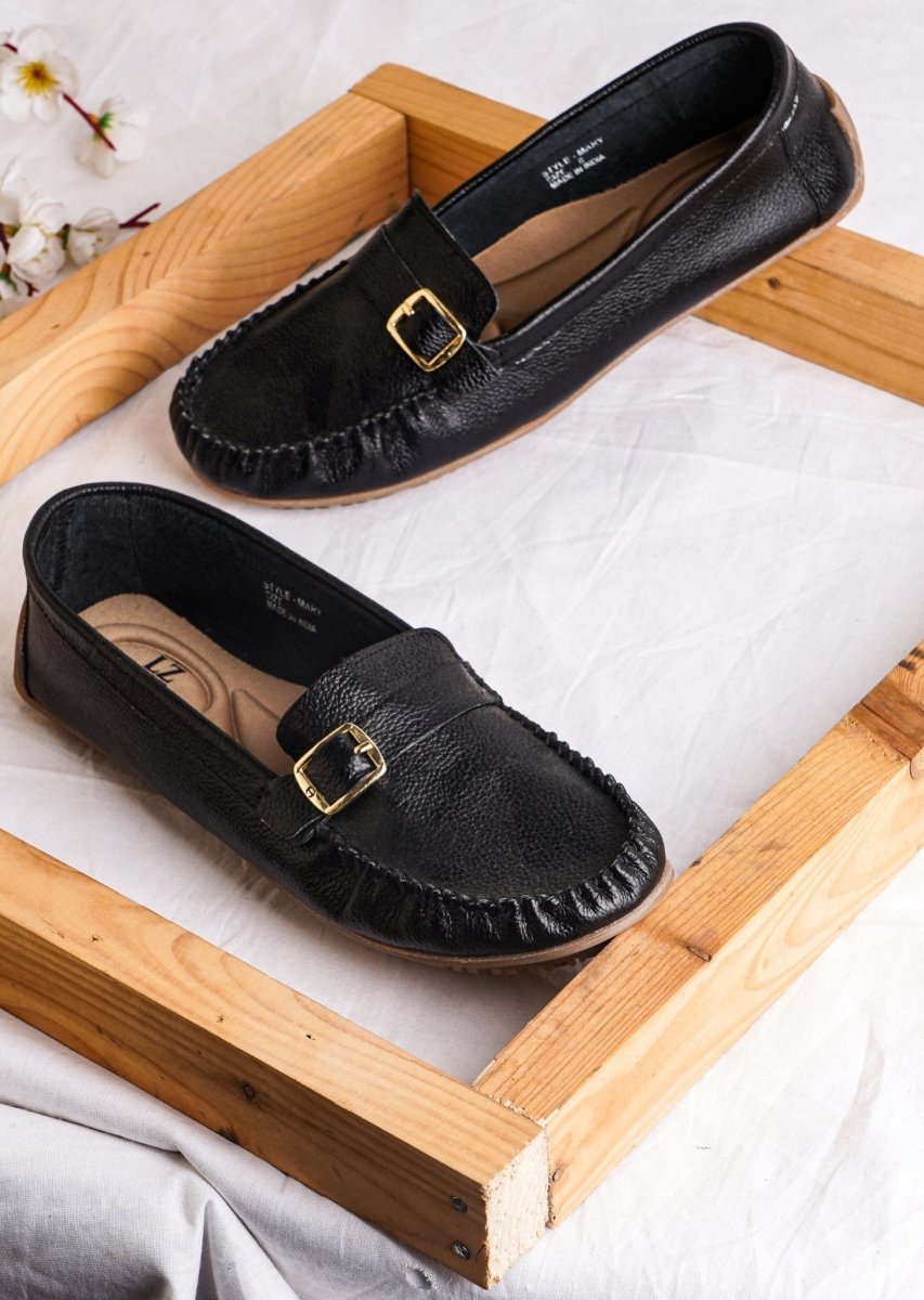 Liberty Zeno MARY Genuine Leather Women's Slip On Buckle Loafers