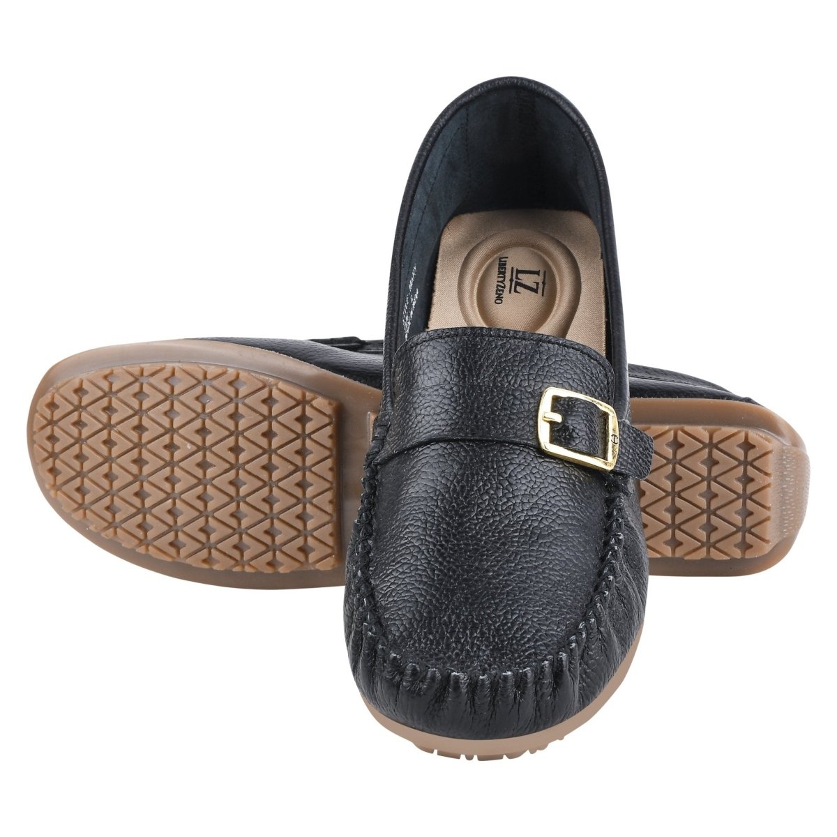 Liberty Zeno MARY Genuine Leather Women's Slip On Buckle Loafers