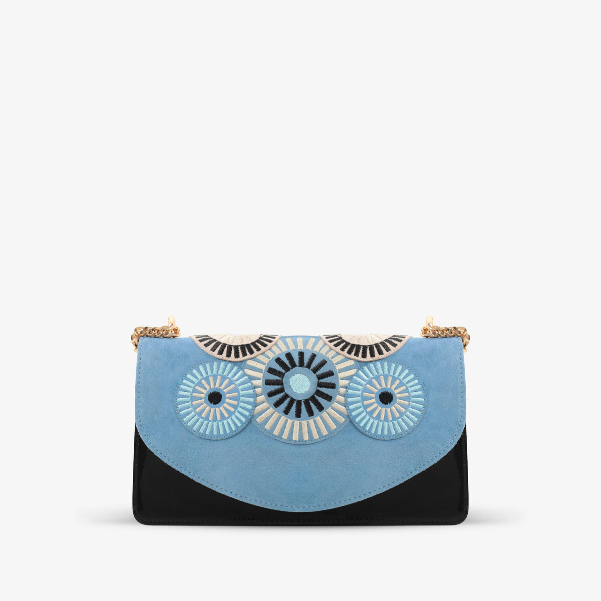 Vinci Leather The Parama Blue Suede Leather Handbag – product view 2