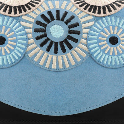 The Parama Blue Suede Leather Handbag