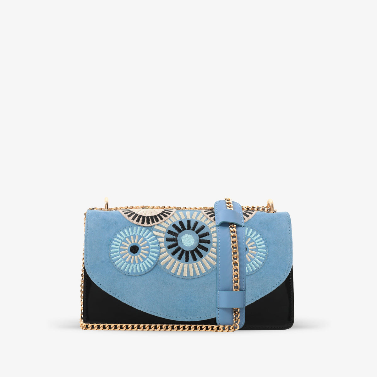 Vinci Leather The Parama Blue Suede Leather Handbag – product view 5