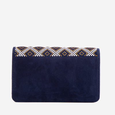 The Nampula Navy Blue Glitter Leather Handbag