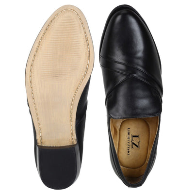Liberty Zeno Maxico Leather Derby Style Slip - Ons