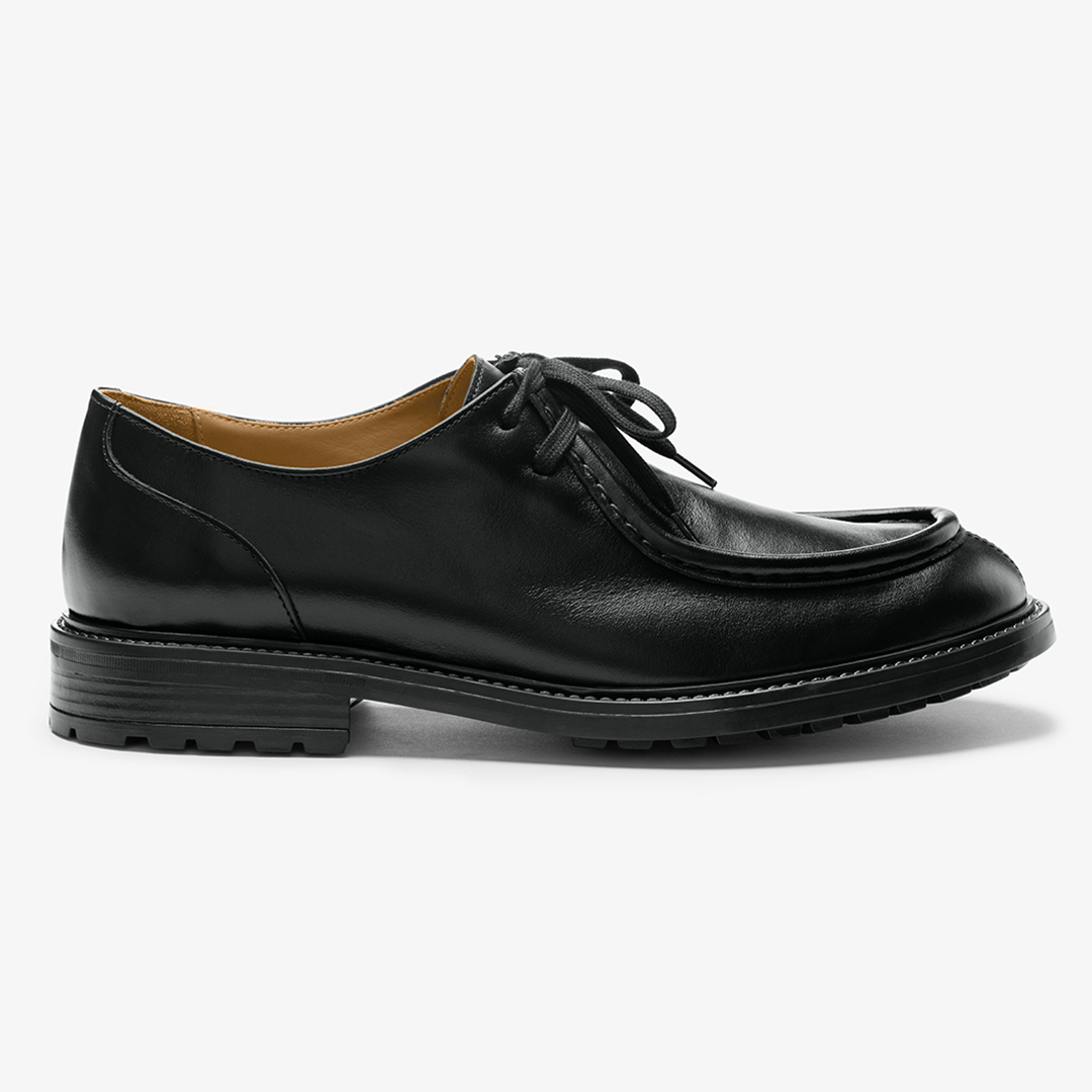 Del Toro Shoes Men's Black Leather Tuscan Moc Boot