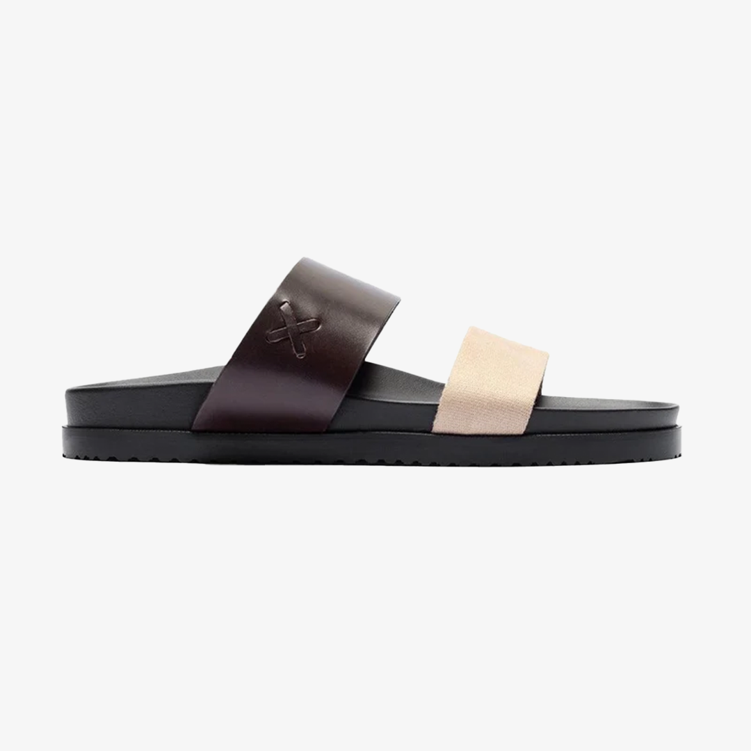 Del Toro Shoes Men's Brown & Tan Cinturini Sandal