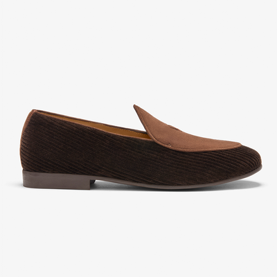Del Toro Shoes Men's Brown Corduroy Milano Loafer
