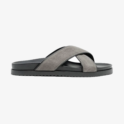 Del Toro Shoes Men's Grigio Amalfi Crossover Sandal