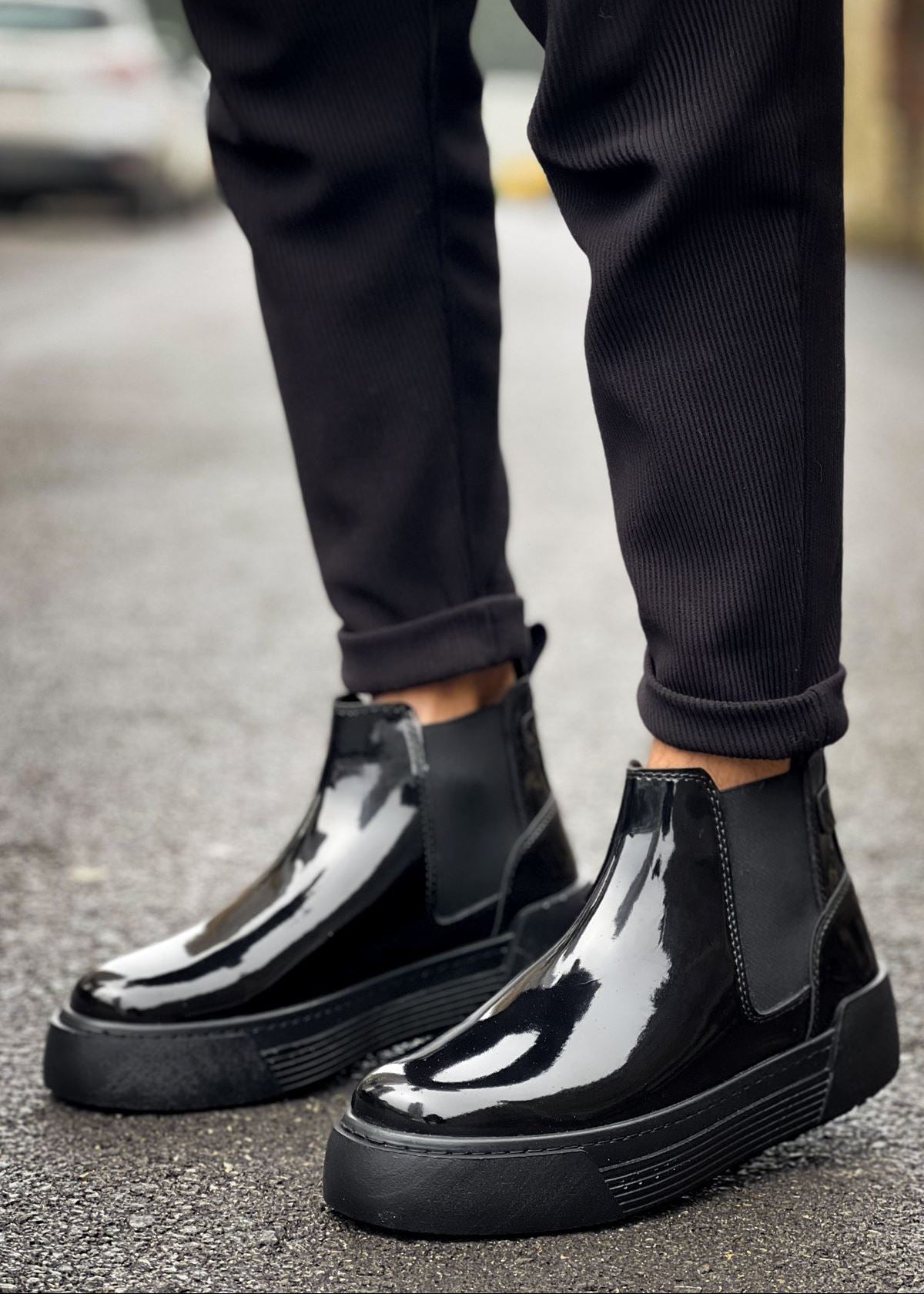 Apollo Moda  Men's Avalon Patent Onyx – product view 2