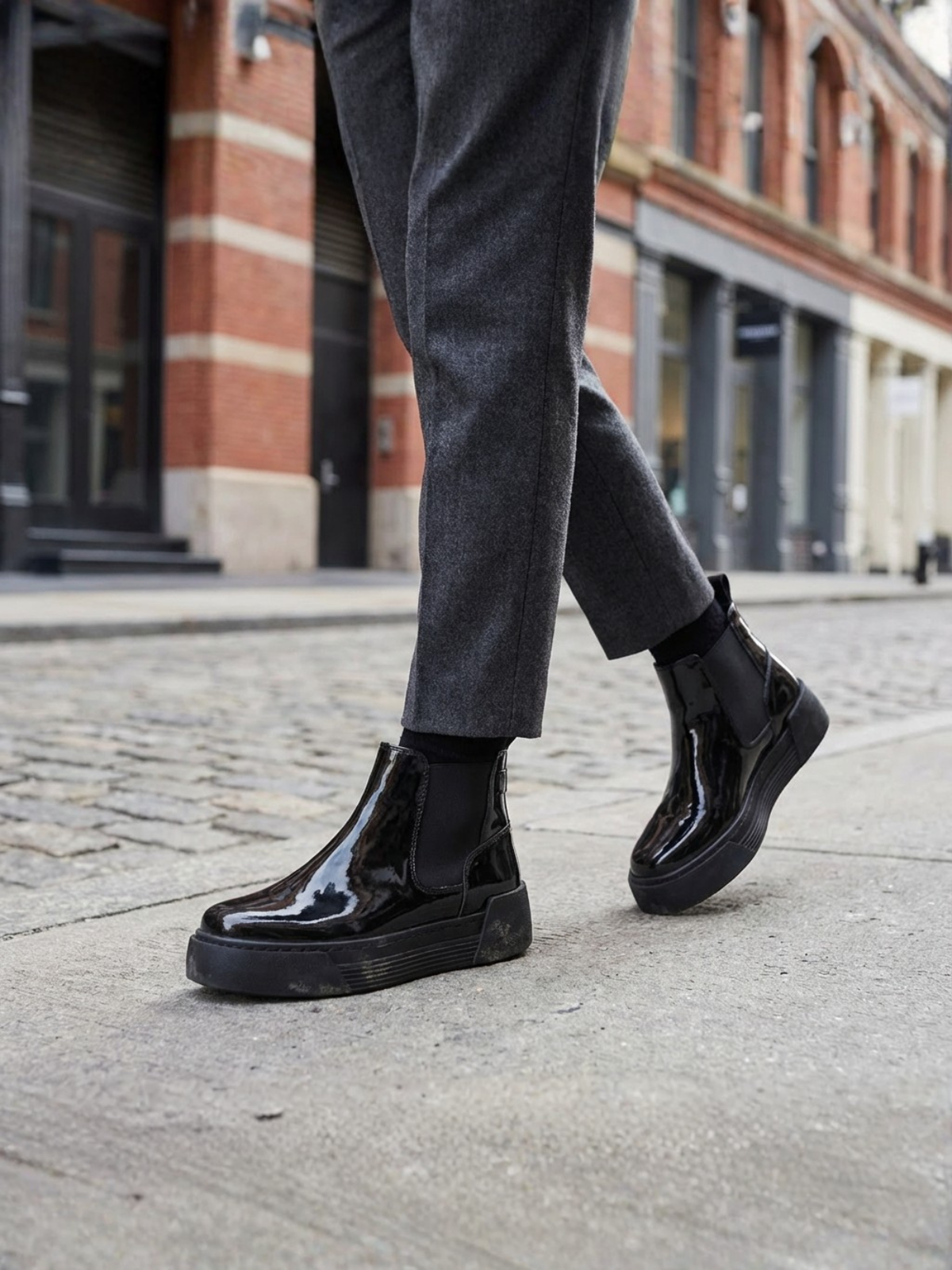 Apollo Moda  Men's Avalon Patent Onyx – product view 3