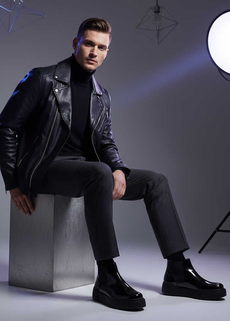 Apollo Moda  Men's Avalon Patent Onyx – product view 7