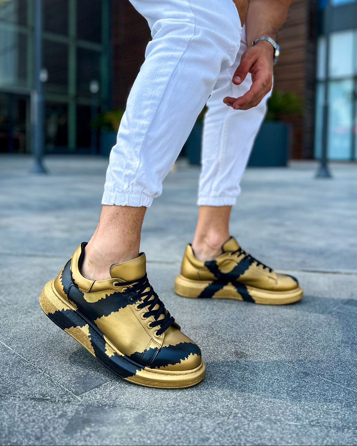Apollo Moda  Men's Lisbon Gold & Black – product view 5