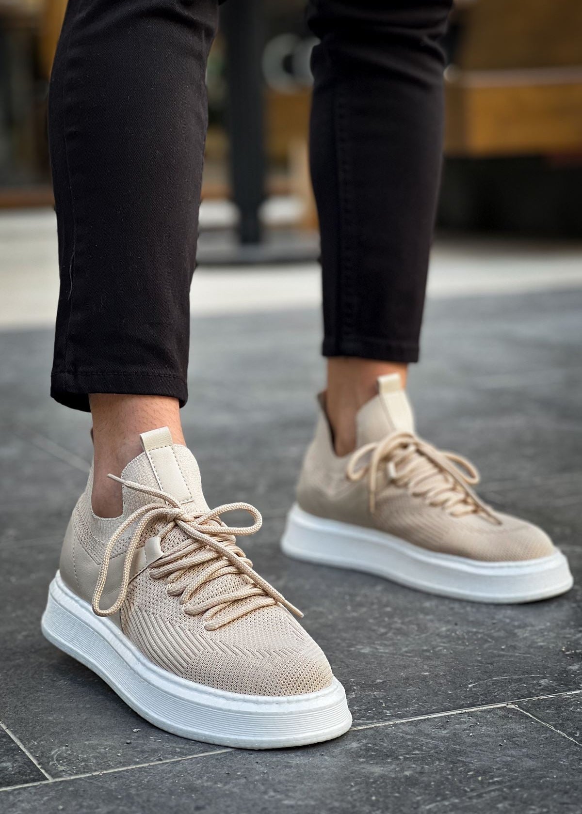 Apollo Moda  Men's Madrid Beige White – product view 6