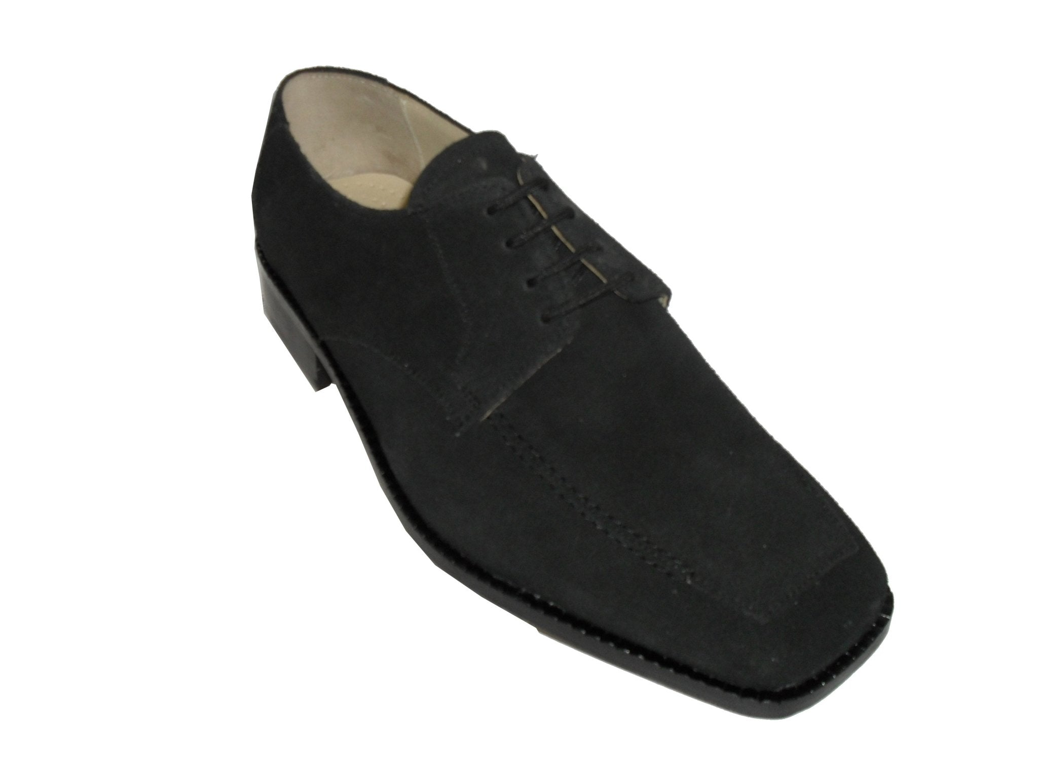 Men's Suede Leather Black Oxford Lace-Up Formal Dress Shoes