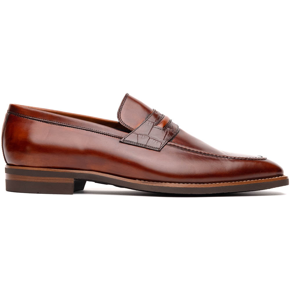 Zelli Italia 15-703-CGN MEO Hand Burnished Loafers Cognac Front View
