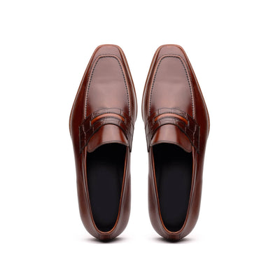 Zelli Italia 15-703-CGN MEO Hand Burnished Loafers Cognac Back View