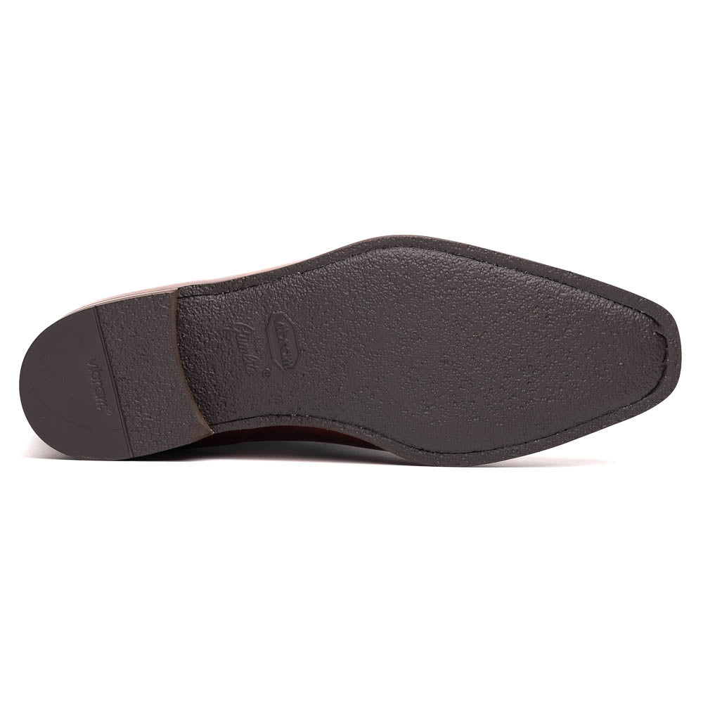 Zelli Italia 15-703-CGN MEO Hand Burnished Loafers Cognac Detail View