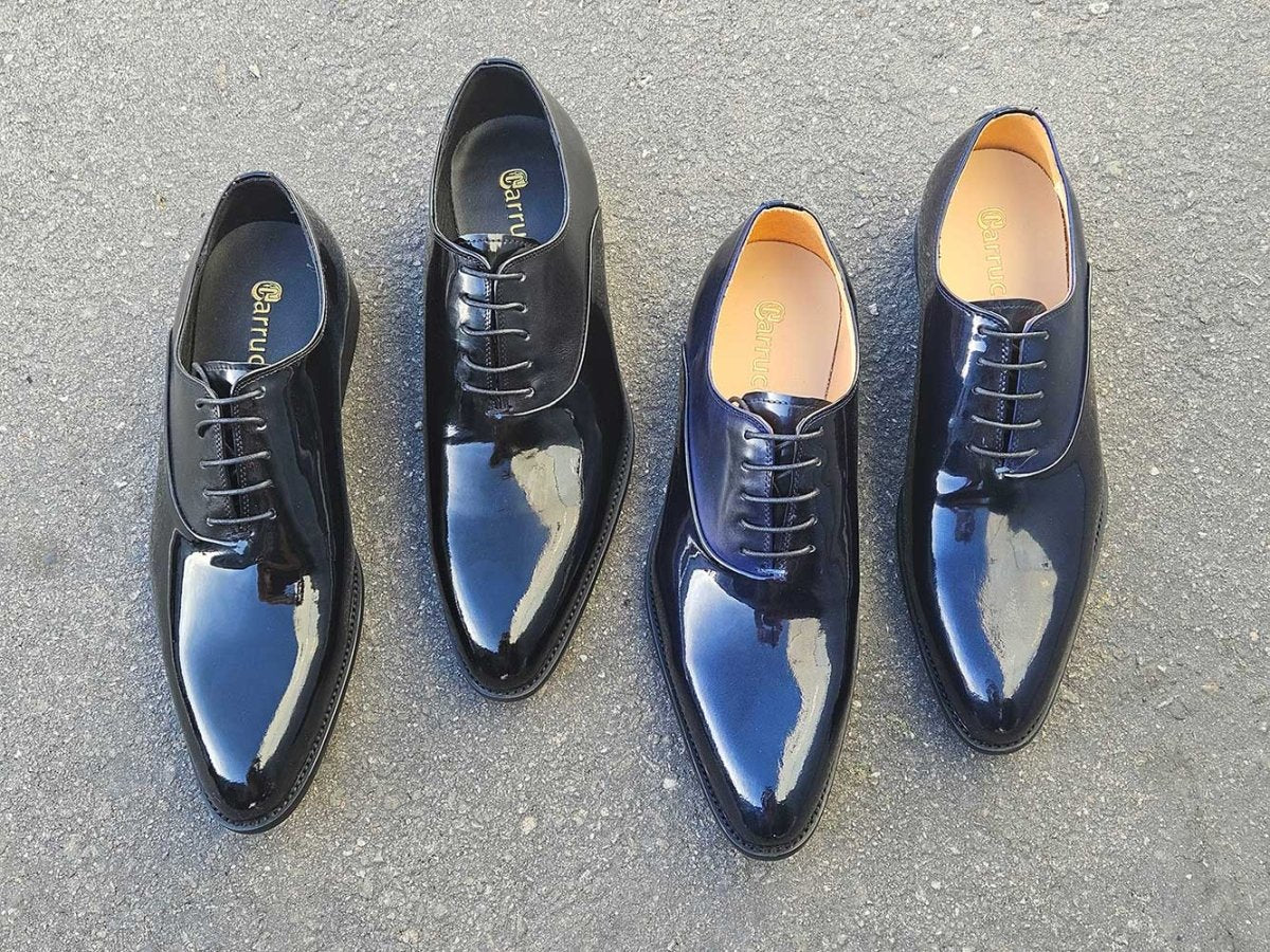 Carrucci Shoes Mix Media Patent Leather Oxford Patent Leather KS479611P