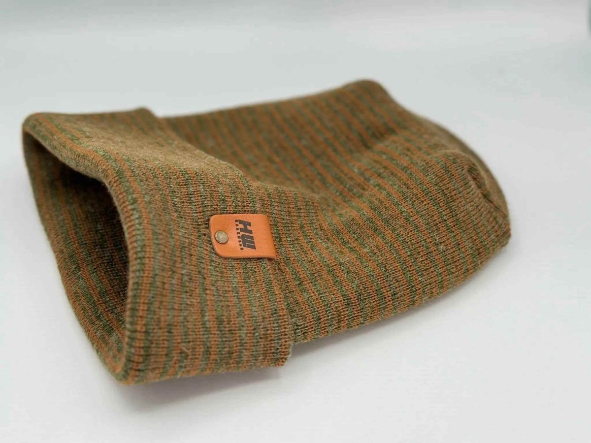 Modern H Stitch Contrast Cuffed Beanie Premium Knit Men’s