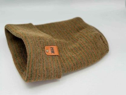 Modern H Stitch Contrast Cuffed Beanie Premium Knit Men’s