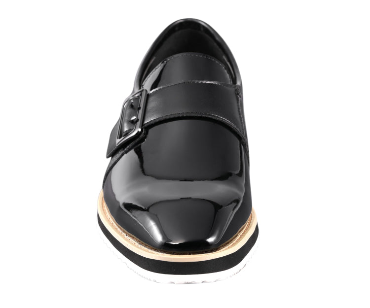 Amali Skyler Black Monk Strap Shoes — product view 4